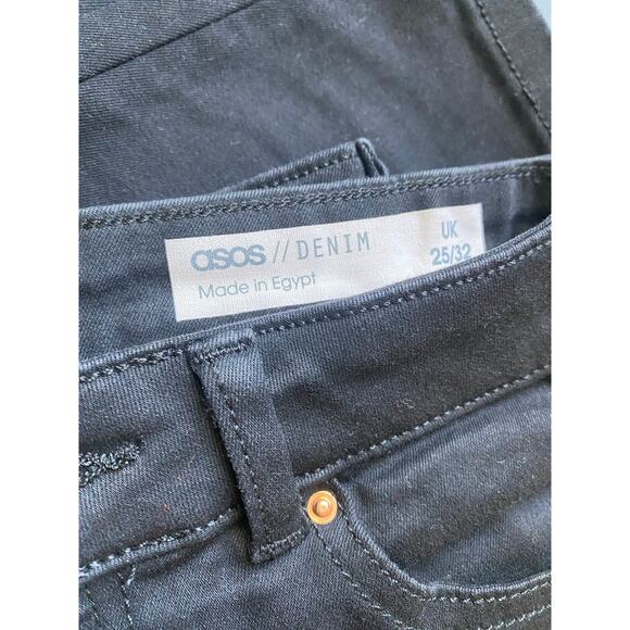 ASOS Ridley High Rise Skinny Jean Black 25 NWT - Picture 3 of 5